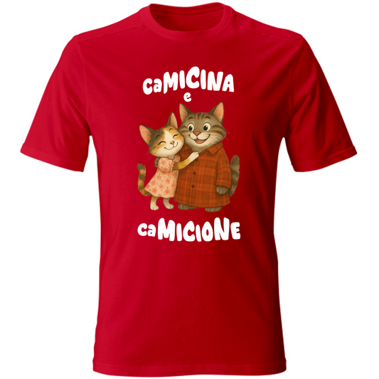 T-Shirt Unisex Camicina e Camicione abbracciati