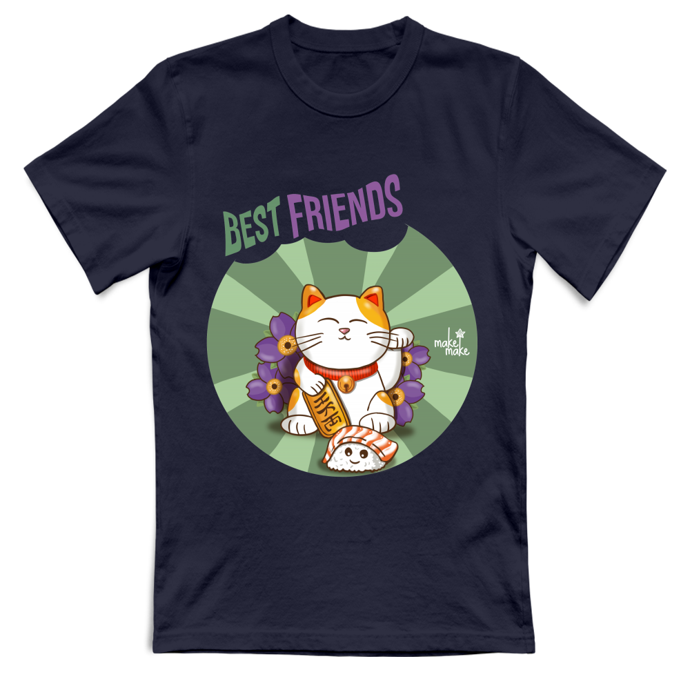 T-Shirt Unisex Maneki Neko Best Friends
