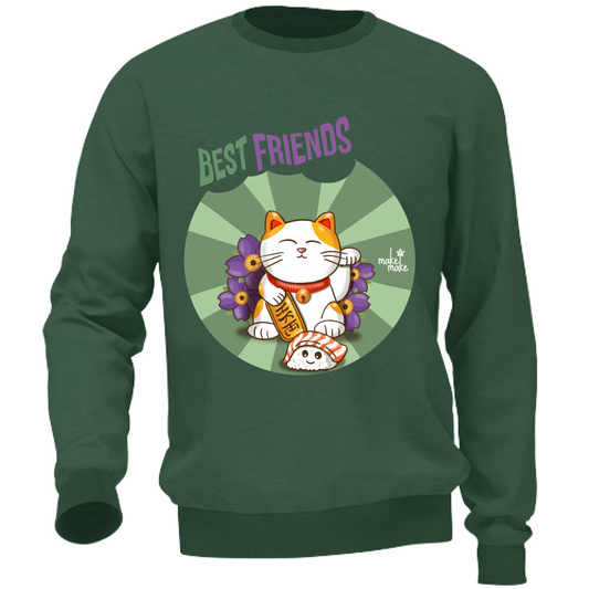 Felpa Unisex Maneki Neko Best Friends