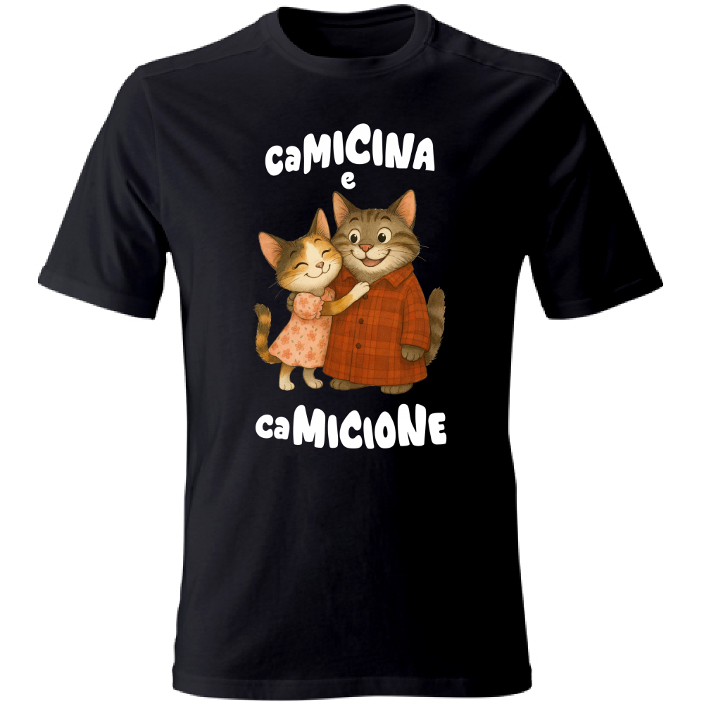 T-Shirt Unisex Camicina e Camicione abbracciati
