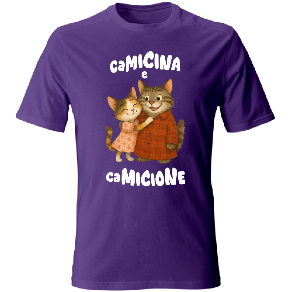 T-Shirt Unisex Camicina e Camicione abbracciati
