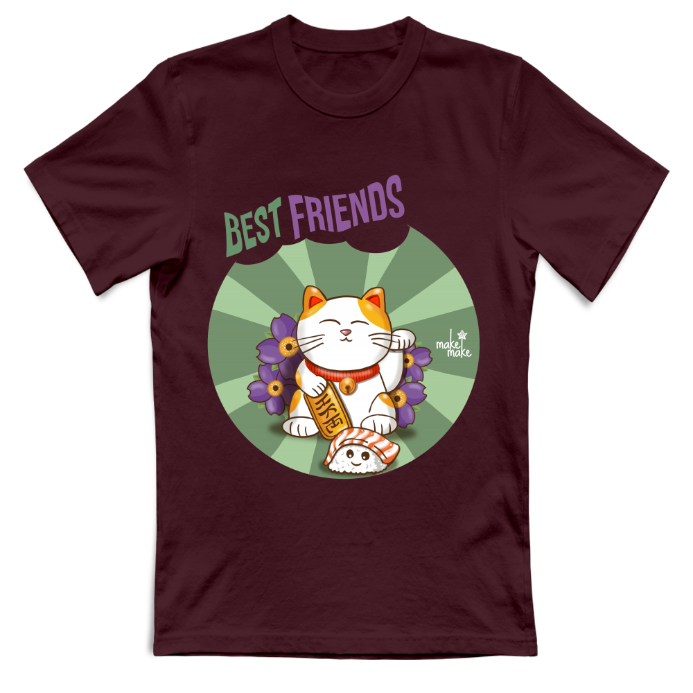 T-Shirt Unisex Maneki Neko Best Friends