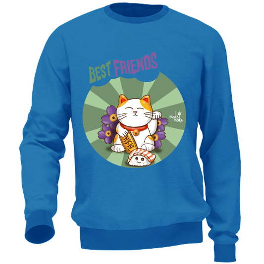 Felpa Unisex Maneki Neko Best Friends