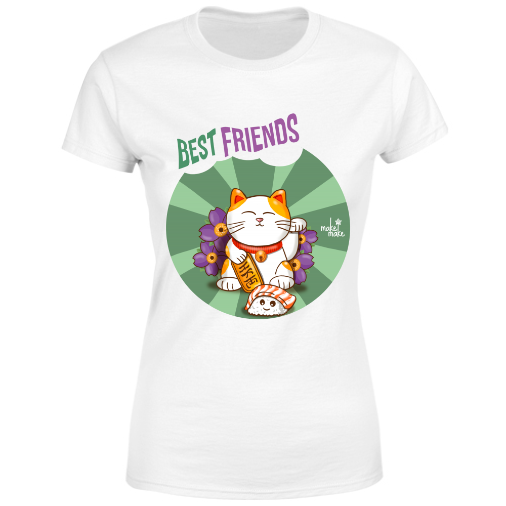 T-Shirt Donna Maneki Neko e Sushi