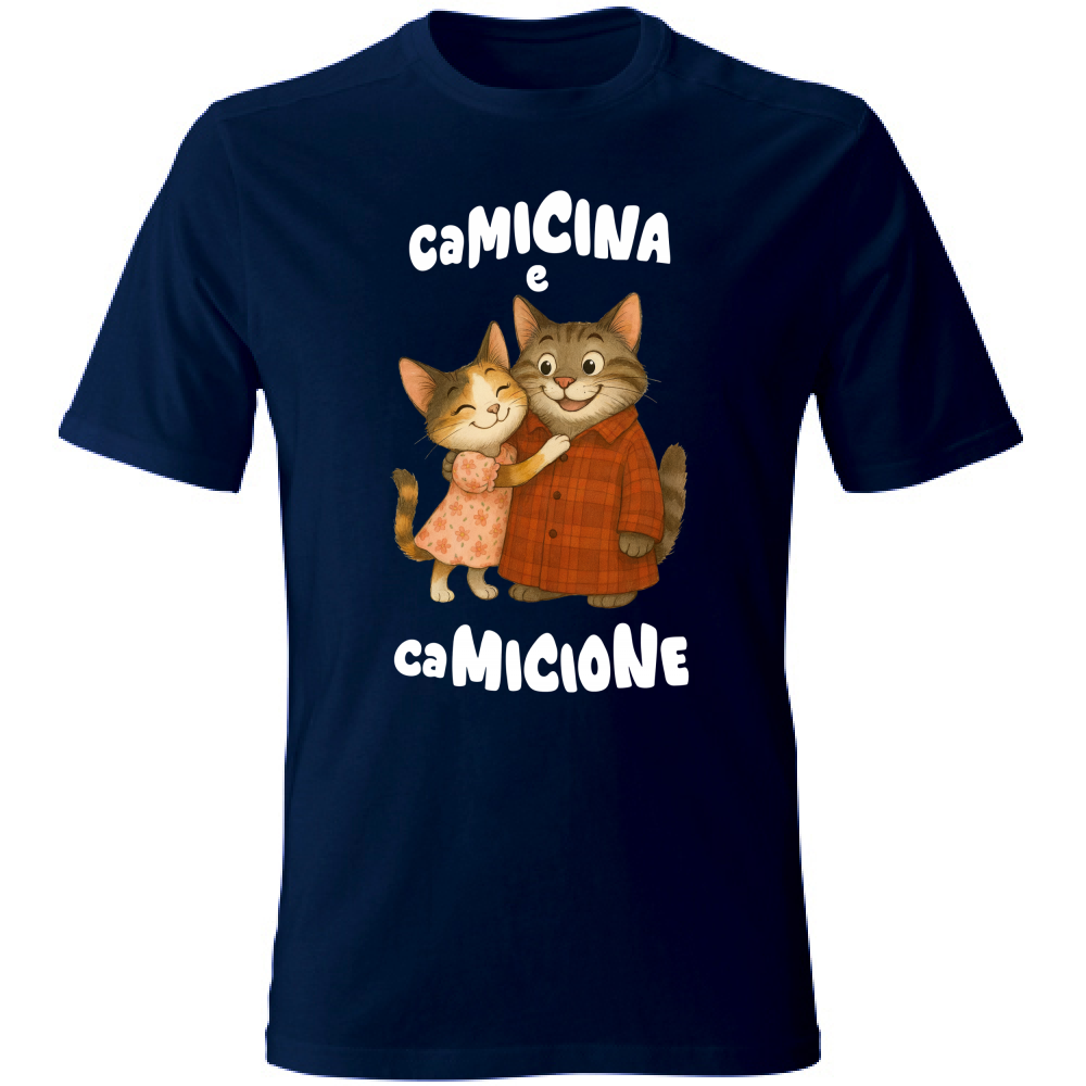 T-Shirt Unisex Camicina e Camicione abbracciati