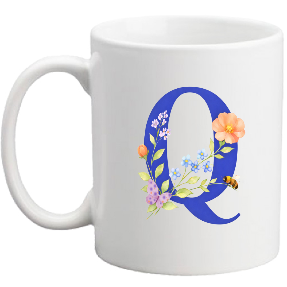 Tazza Lettera fiorita Q