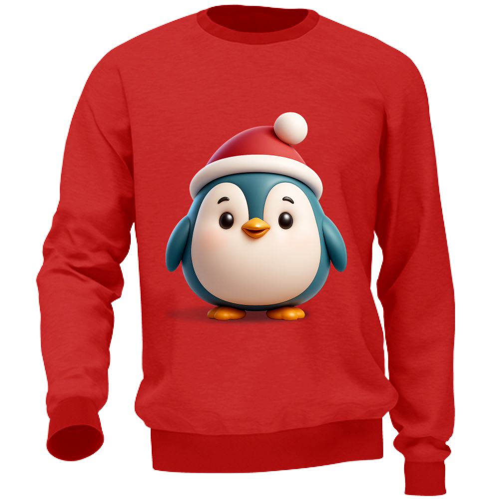 Felpa Unisex Pinguino di Natale