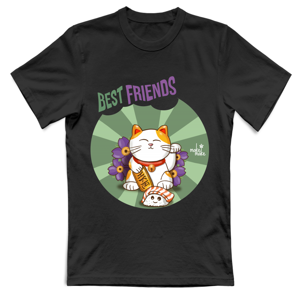 T-Shirt Unisex Maneki Neko Best Friends