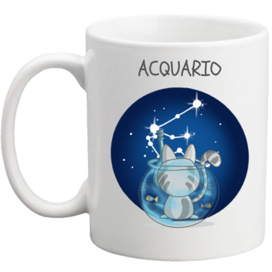 Tazza con Segno Zodiacale Acquario