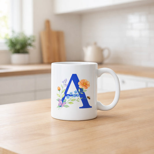 Tazza Lettera fiorita A