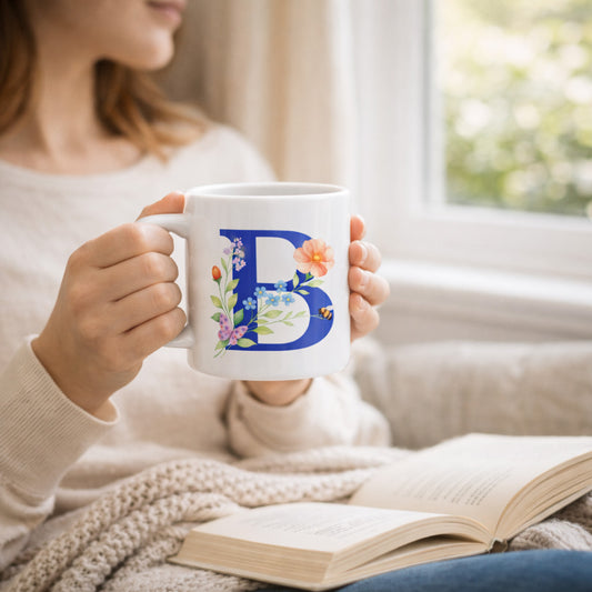 Tazza Lettera fiorita B