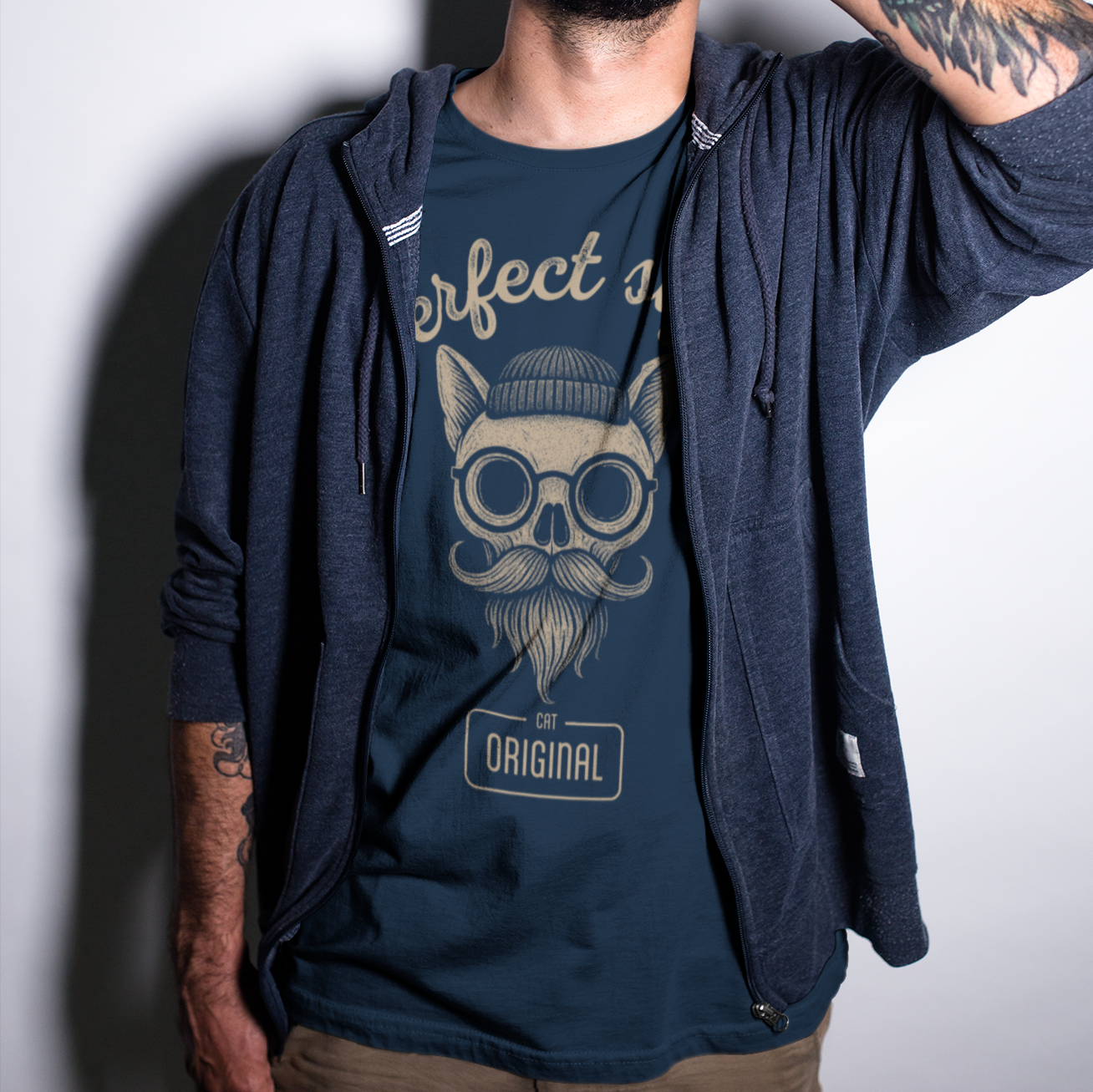 T-Shirt Unisex Hipster CAT