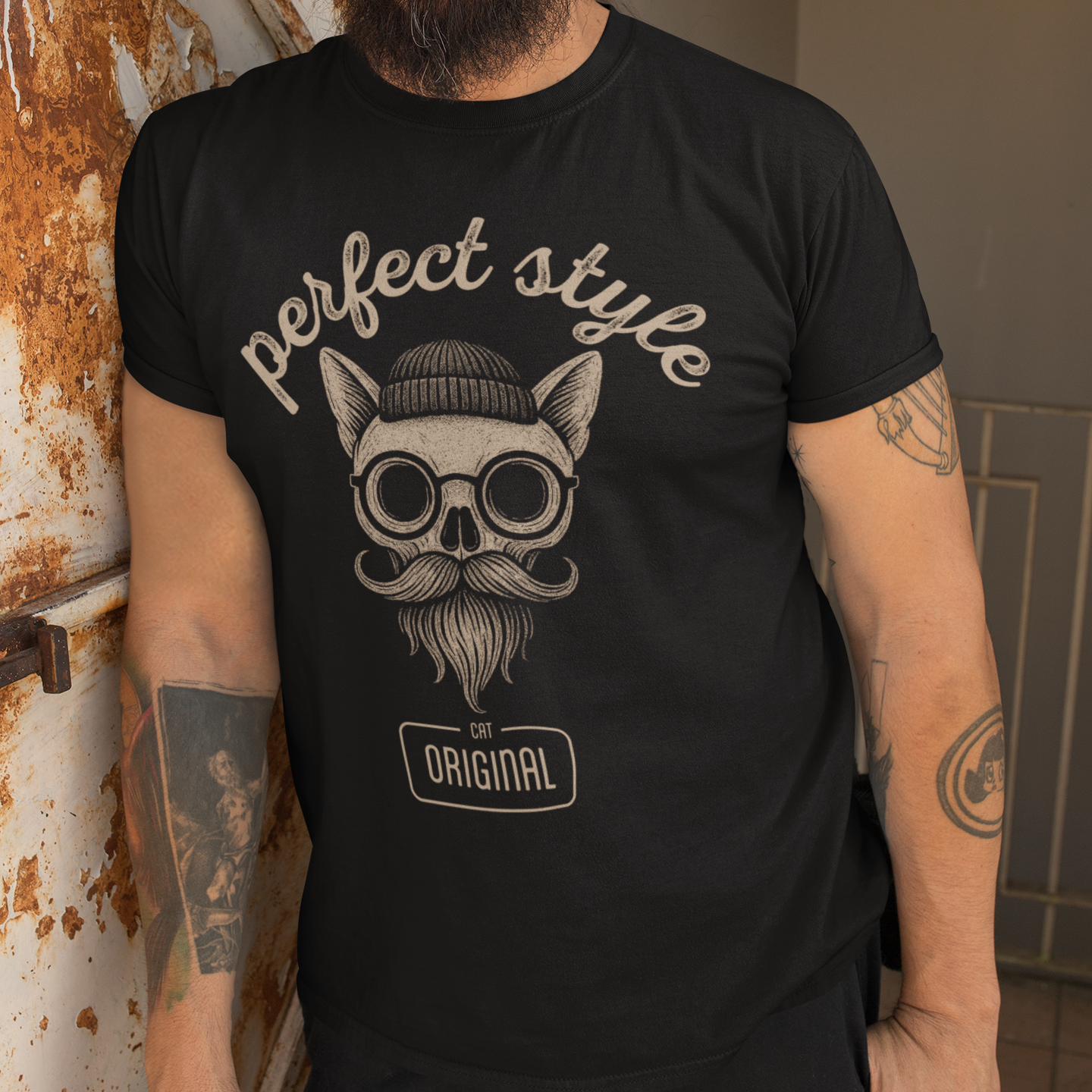 T-Shirt Unisex Hipster CAT