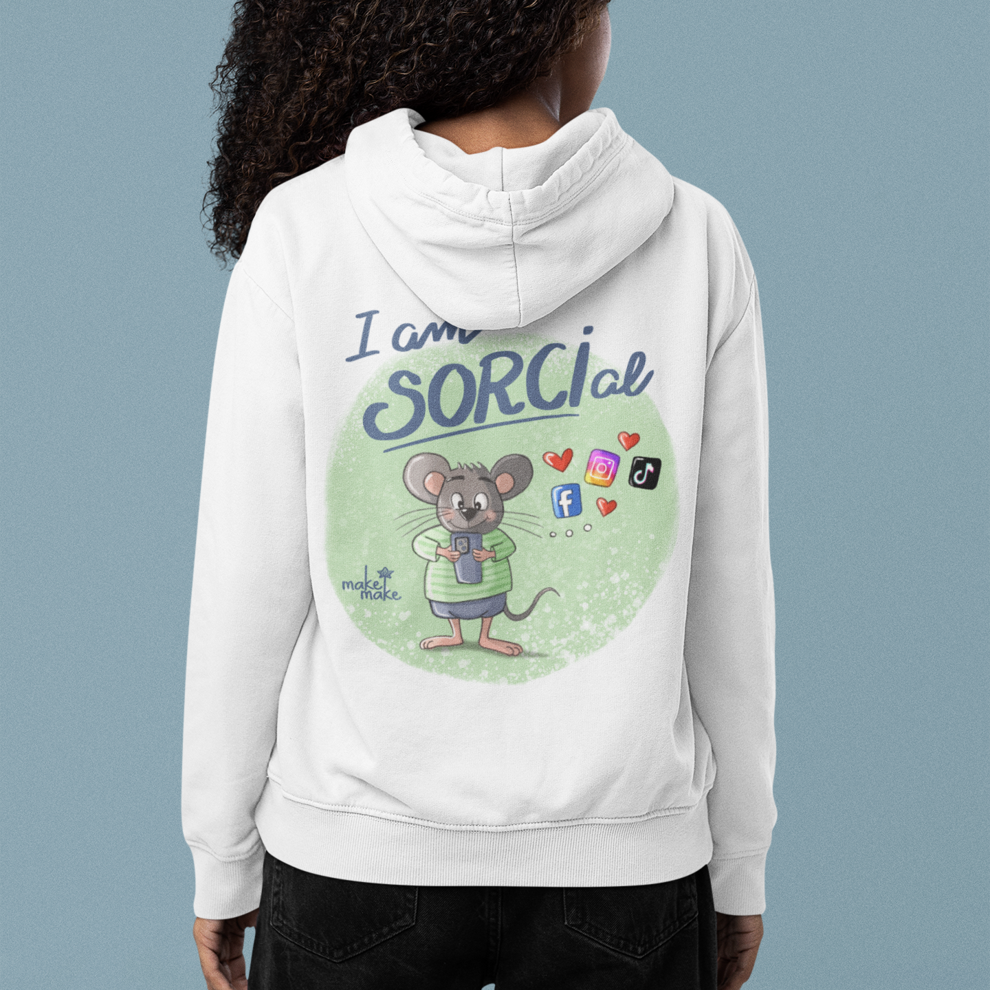 Felpa Unisex con Cappuccio I Am Sorcial