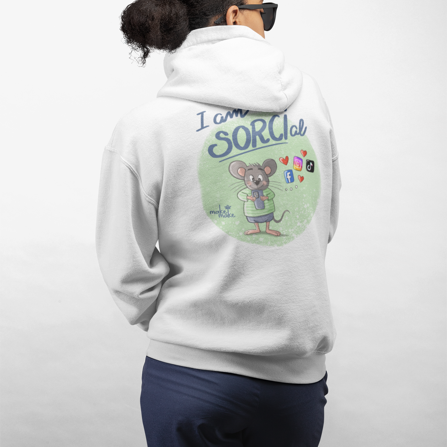 Felpa Unisex con Cappuccio I Am Sorcial