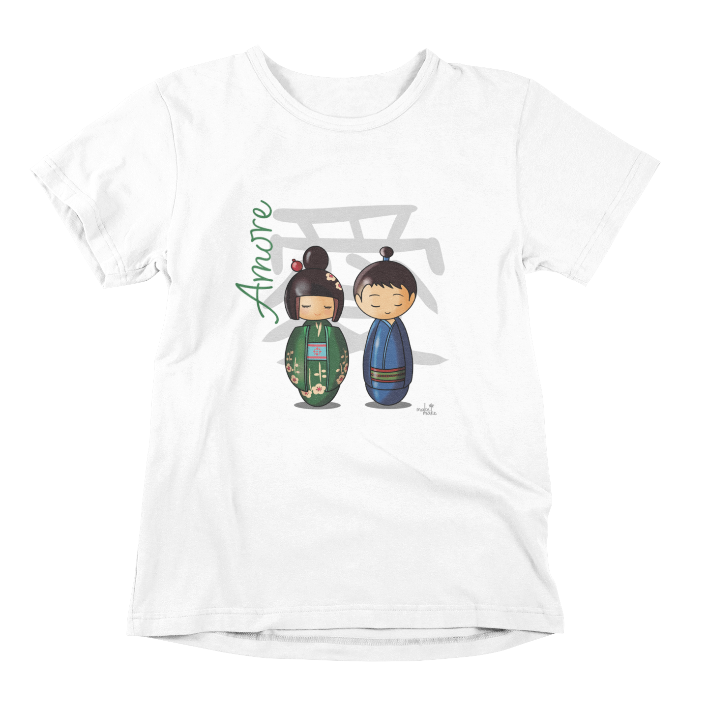 T-Shirt Donna Kokeshi Giapponesi - Amore