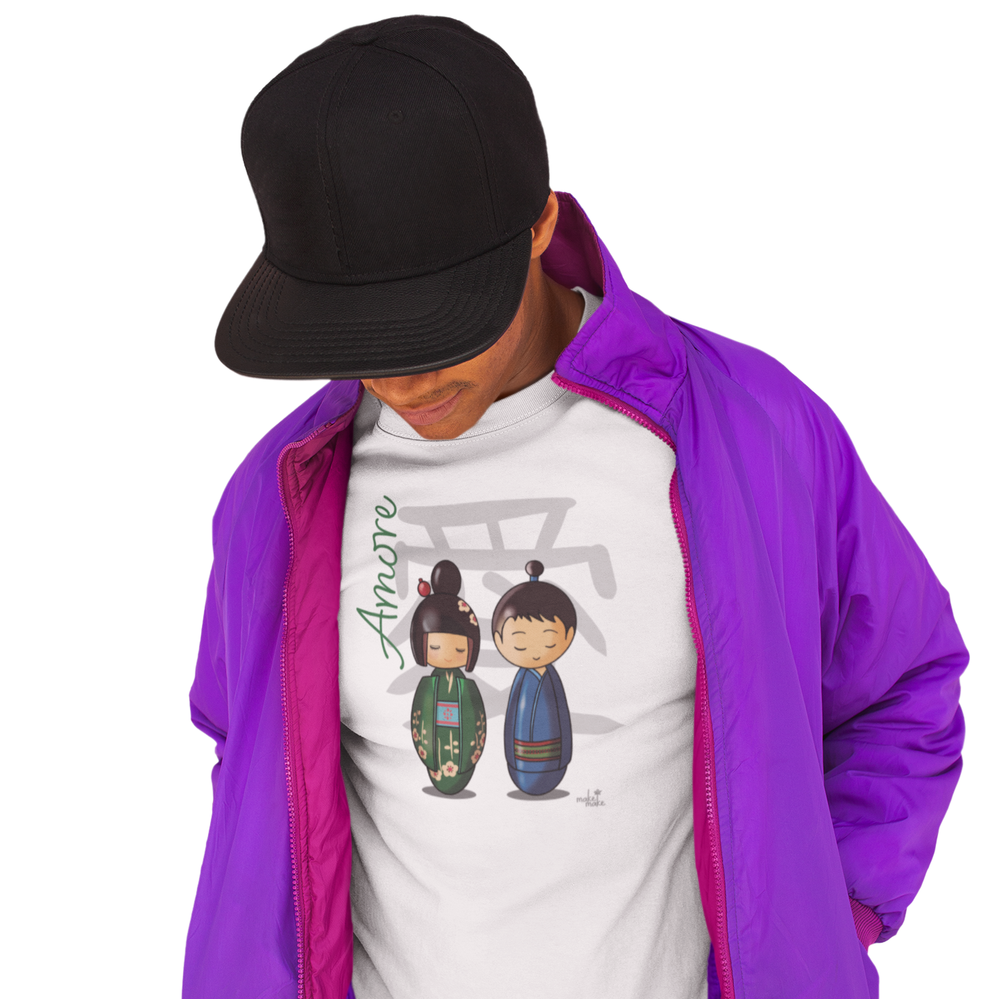 T-Shirt Donna Kokeshi Giapponesi - Amore