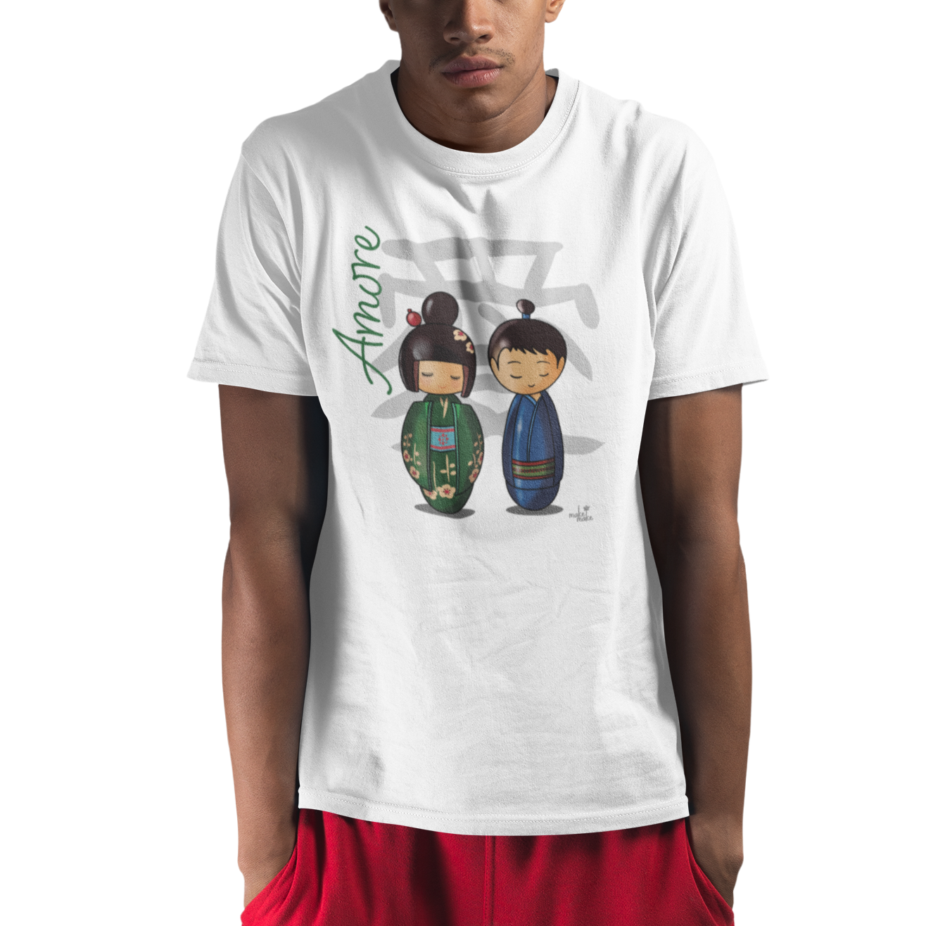 T-Shirt Donna Kokeshi Giapponesi - Amore