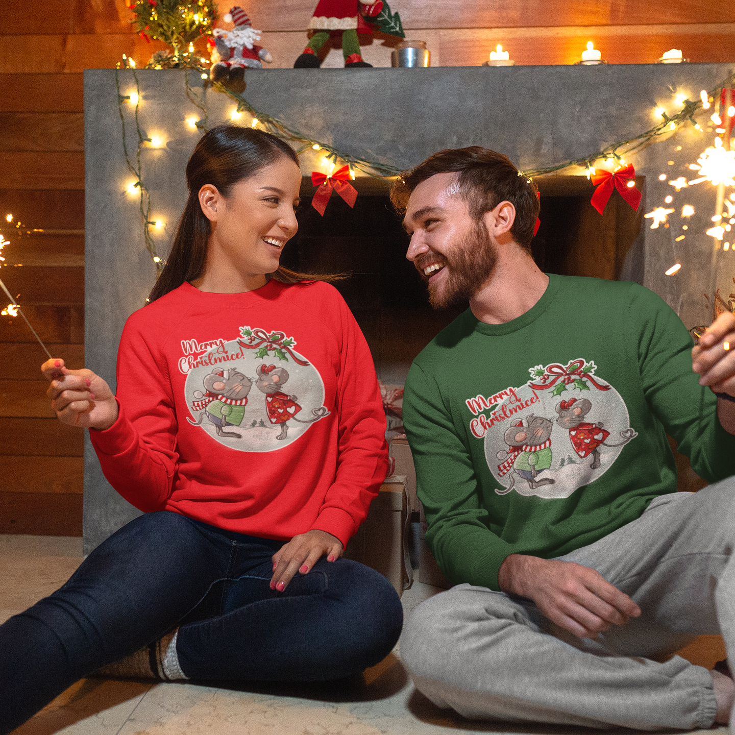Felpa Unisex Topini Natale