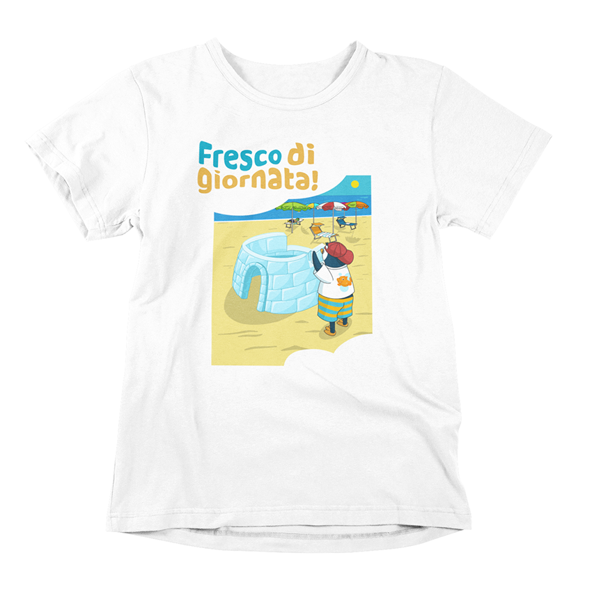 T‑shirt Unisex Pinguino Nino in Costume