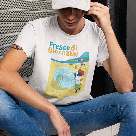 T‑shirt Unisex Pinguino Nino in Costume