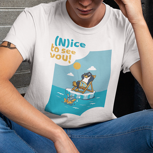 T‑shirt Unisex Pinguino Nino su Iceberg