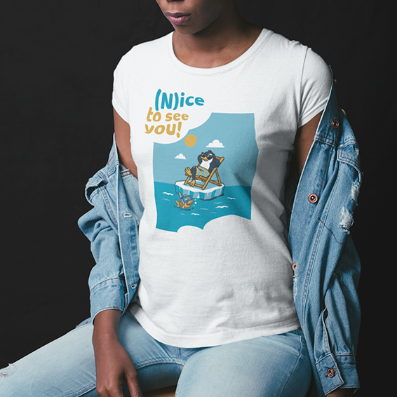 T‑shirt Unisex Pinguino Nino su Iceberg