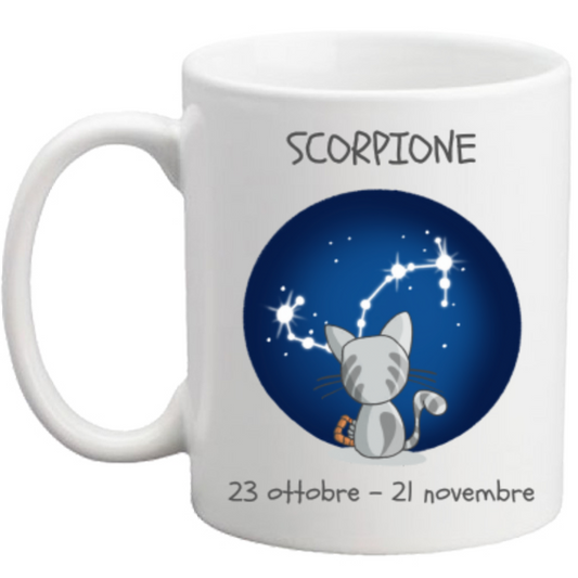 Tazza con Segno Zodiacale Scorpione