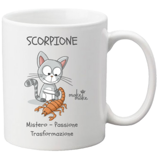 Tazza con Segno Zodiacale Scorpione