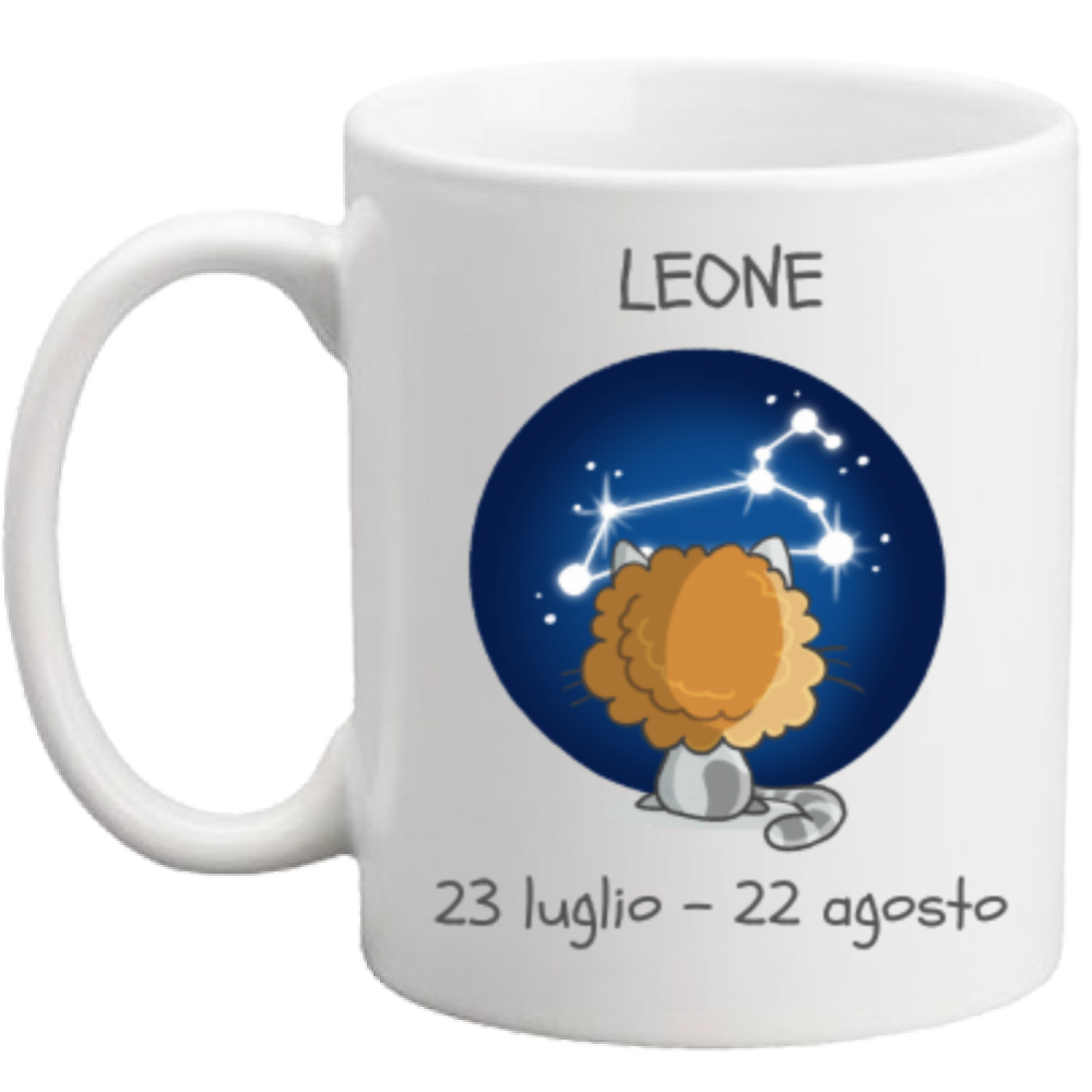 Tazza con Segno Zodiacale Leone