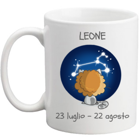 Tazza con Segno Zodiacale Leone