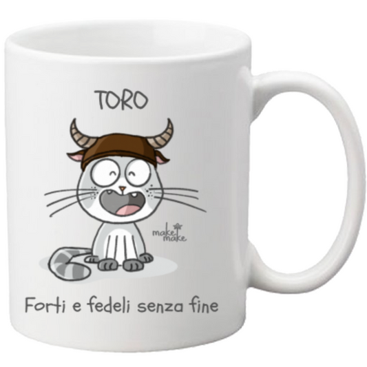 Tazza con Segno Zodiacale Toro