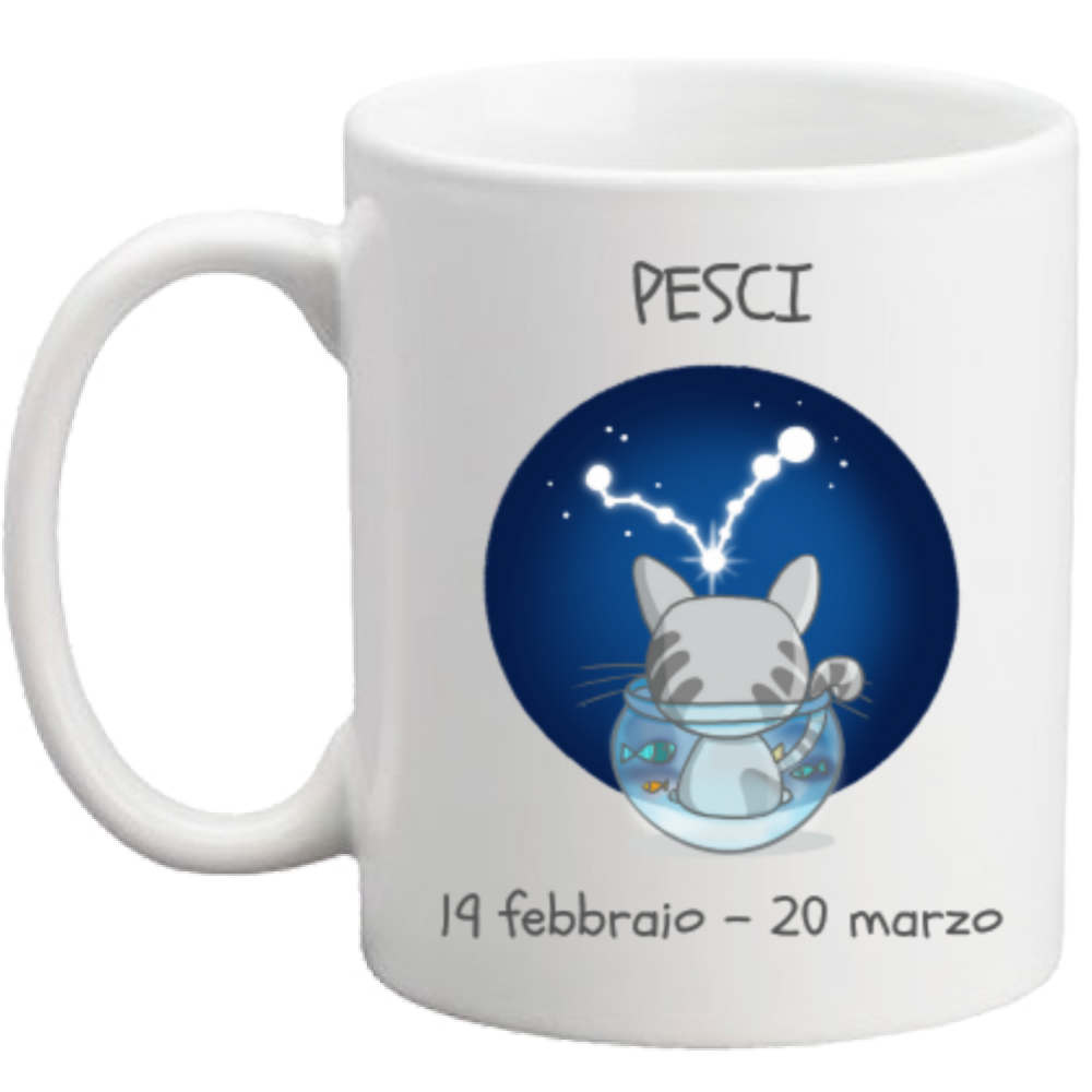 Tazza con Segno Zodiacale Pesci