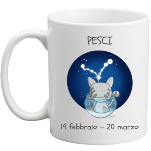Tazza con Segno Zodiacale Pesci