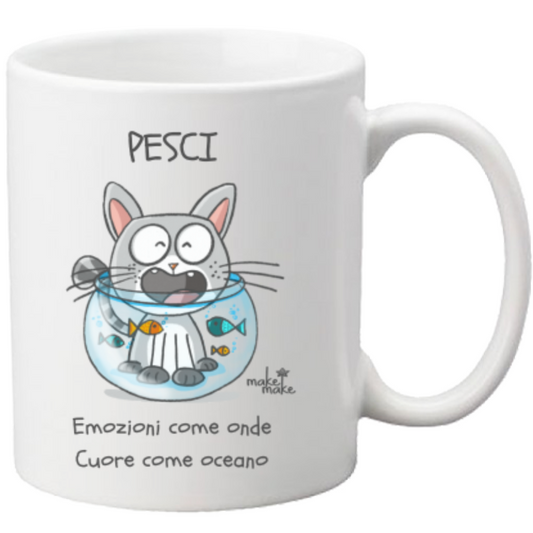 Tazza con Segno Zodiacale Pesci