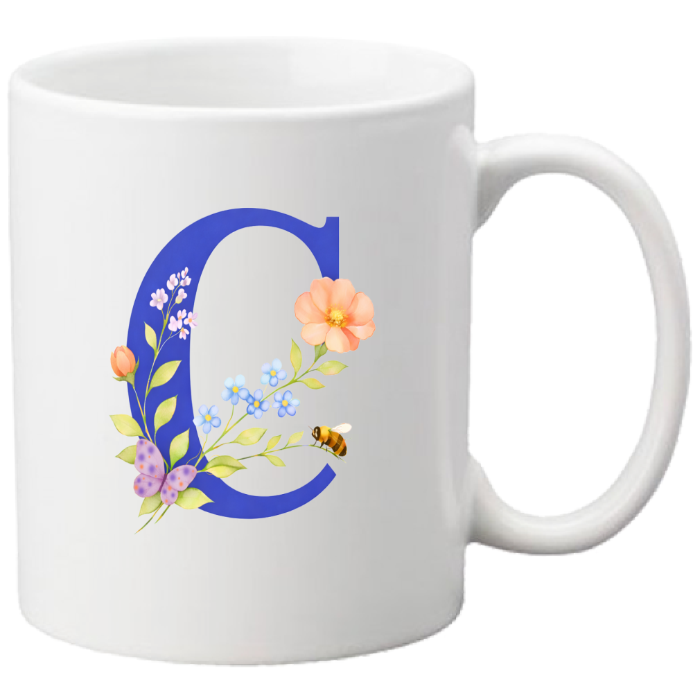 Tazza Lettera fiorita C