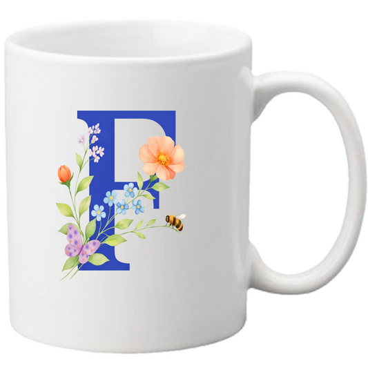 Tazza Lettera fiorita F