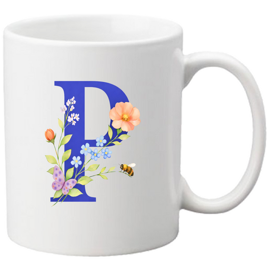 Tazza Lettera fiorita P