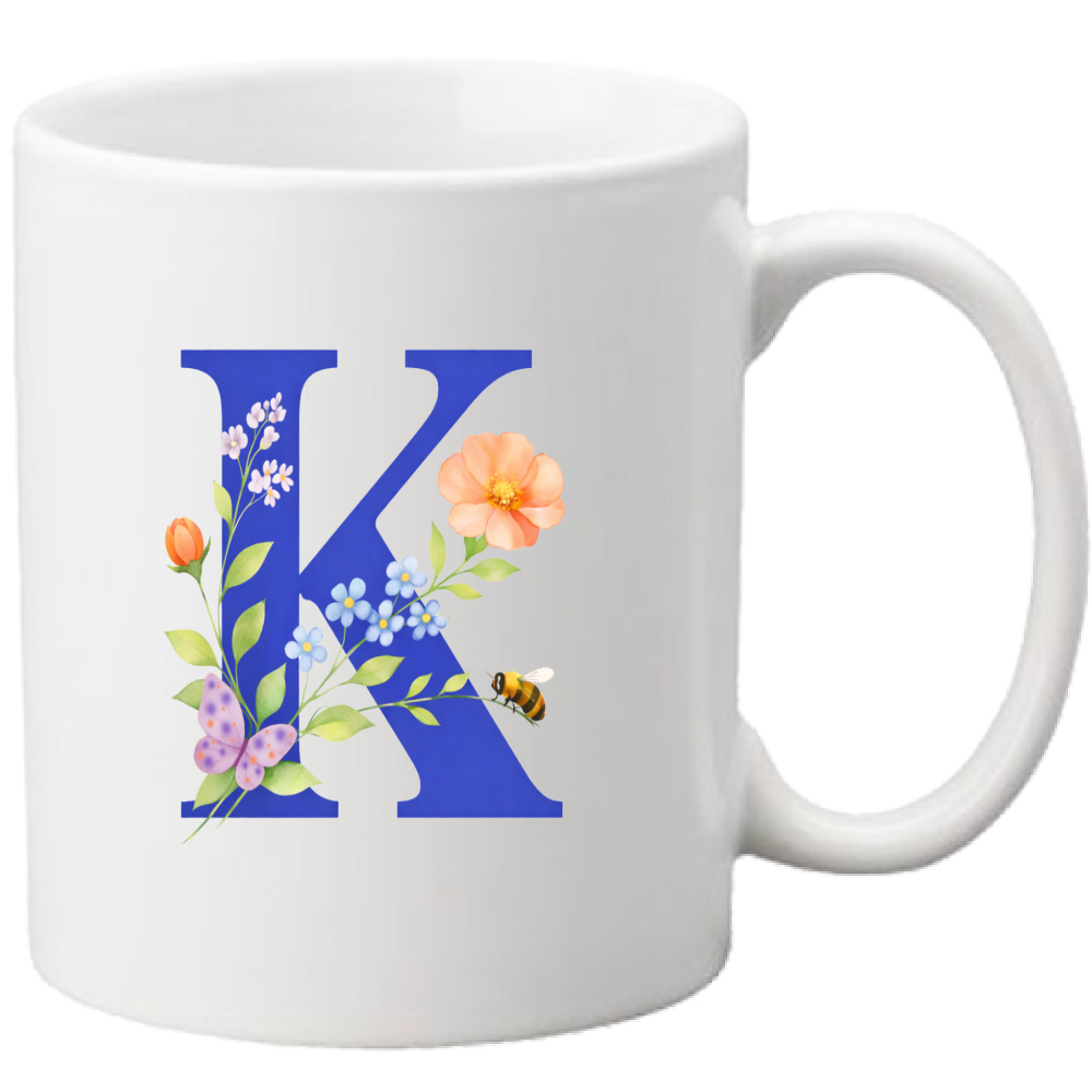 Tazza Lettera fiorita K