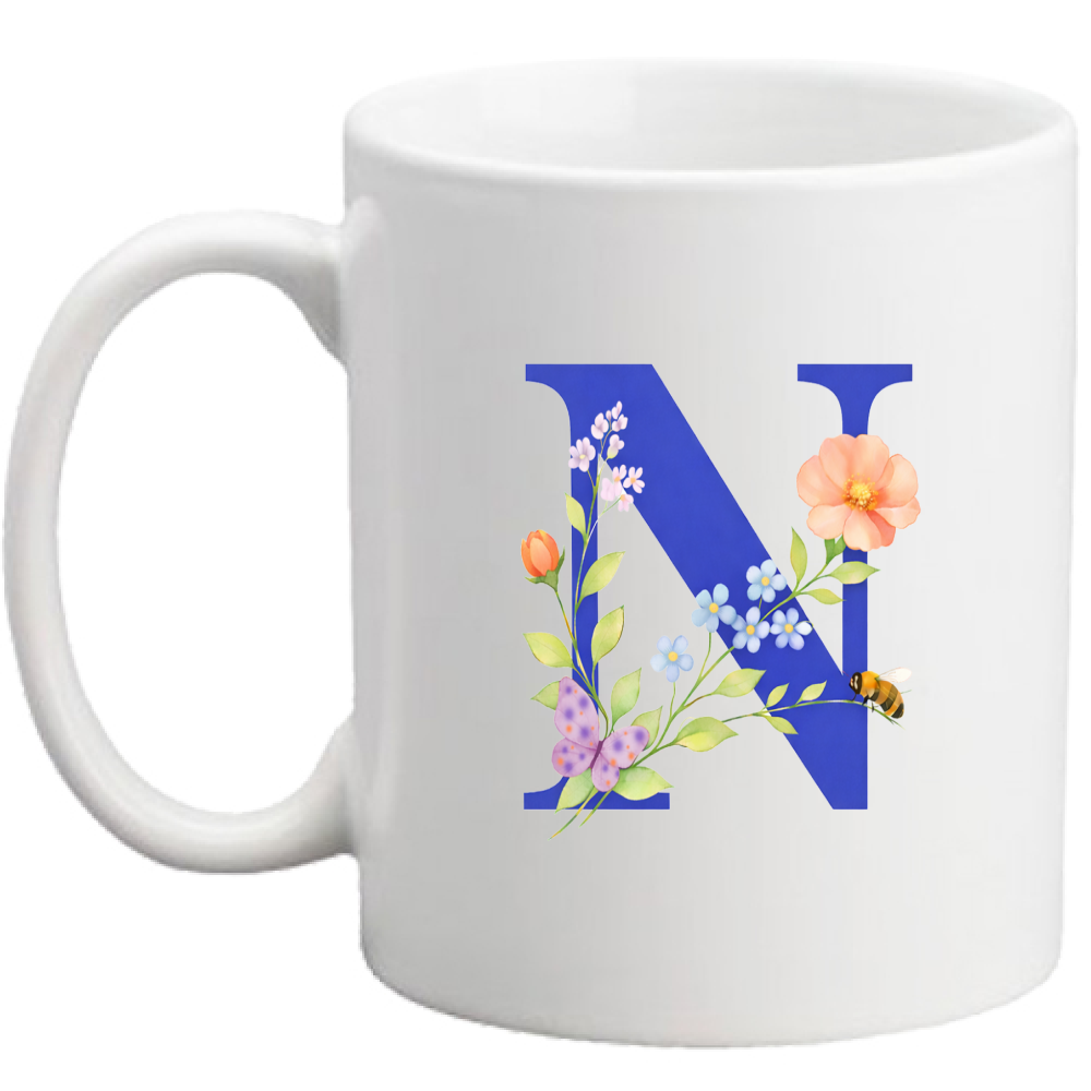 Tazza Lettera fiorita N