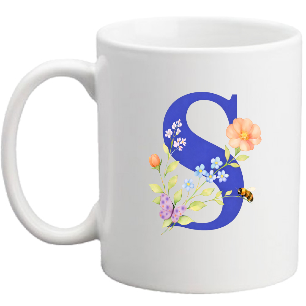 Tazza Lettera fiorita S