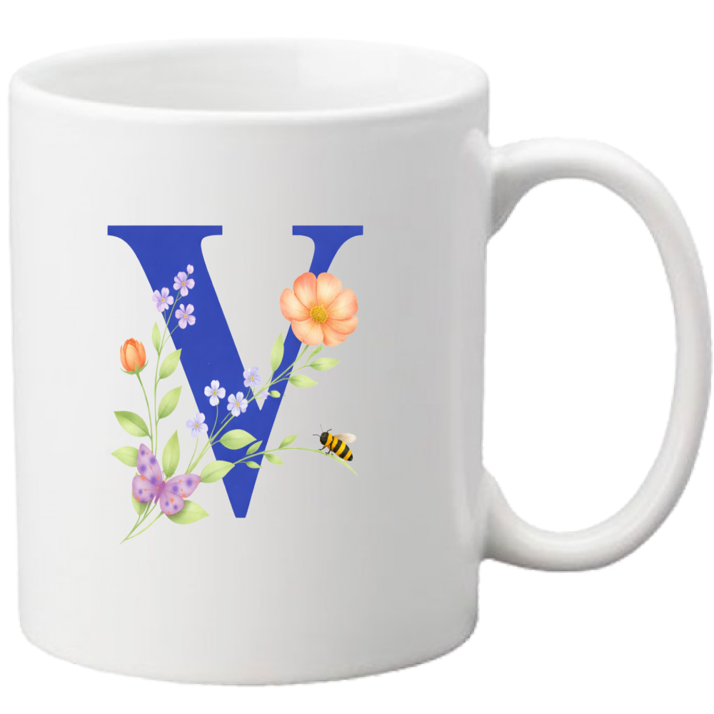 Tazza Lettera fiorita V