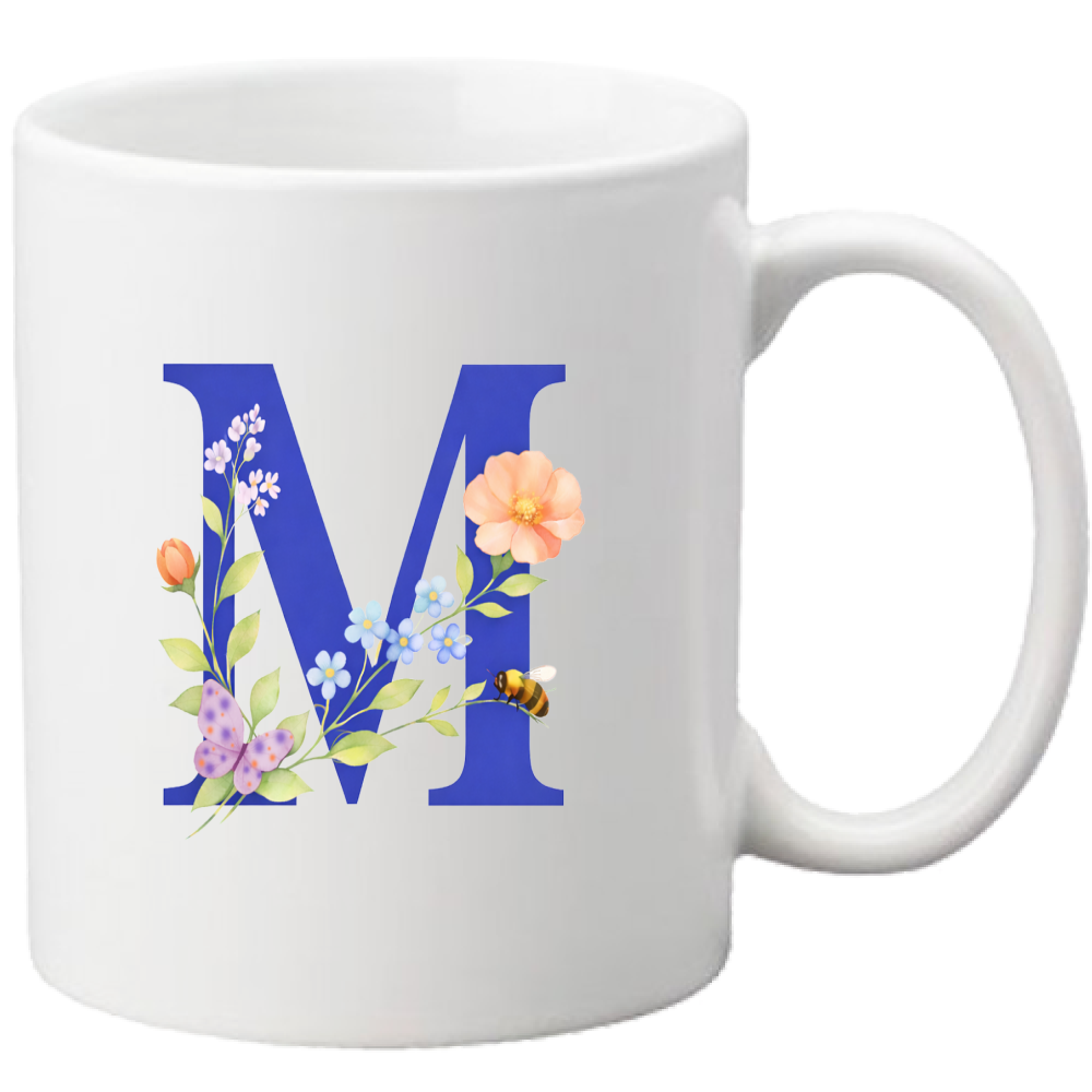 Tazza Lettera fiorita M