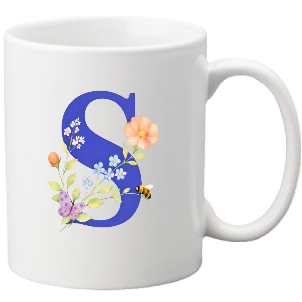 Tazza Lettera fiorita S
