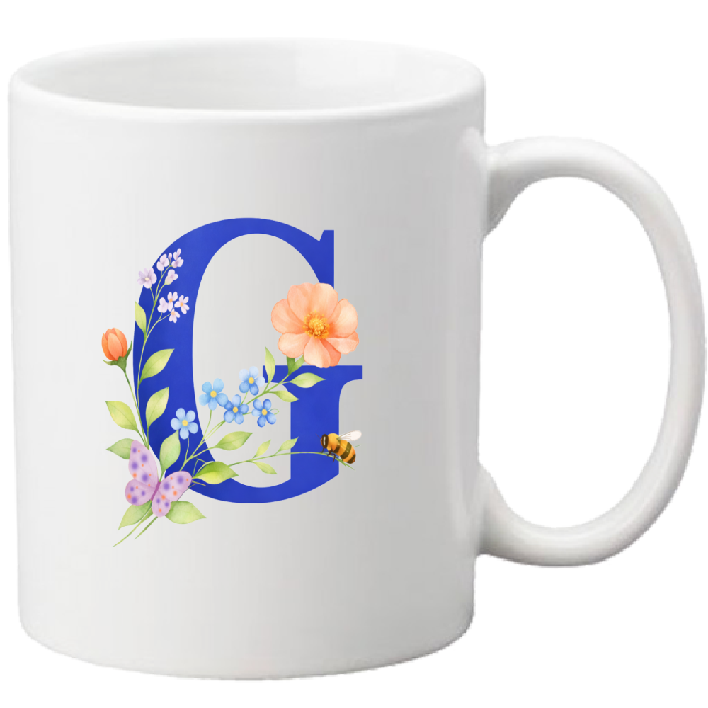 Tazza Lettera fiorita G