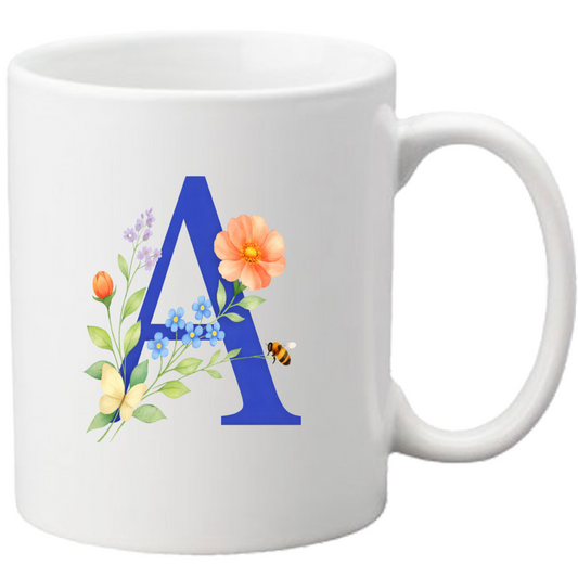 Tazza Lettera fiorita A