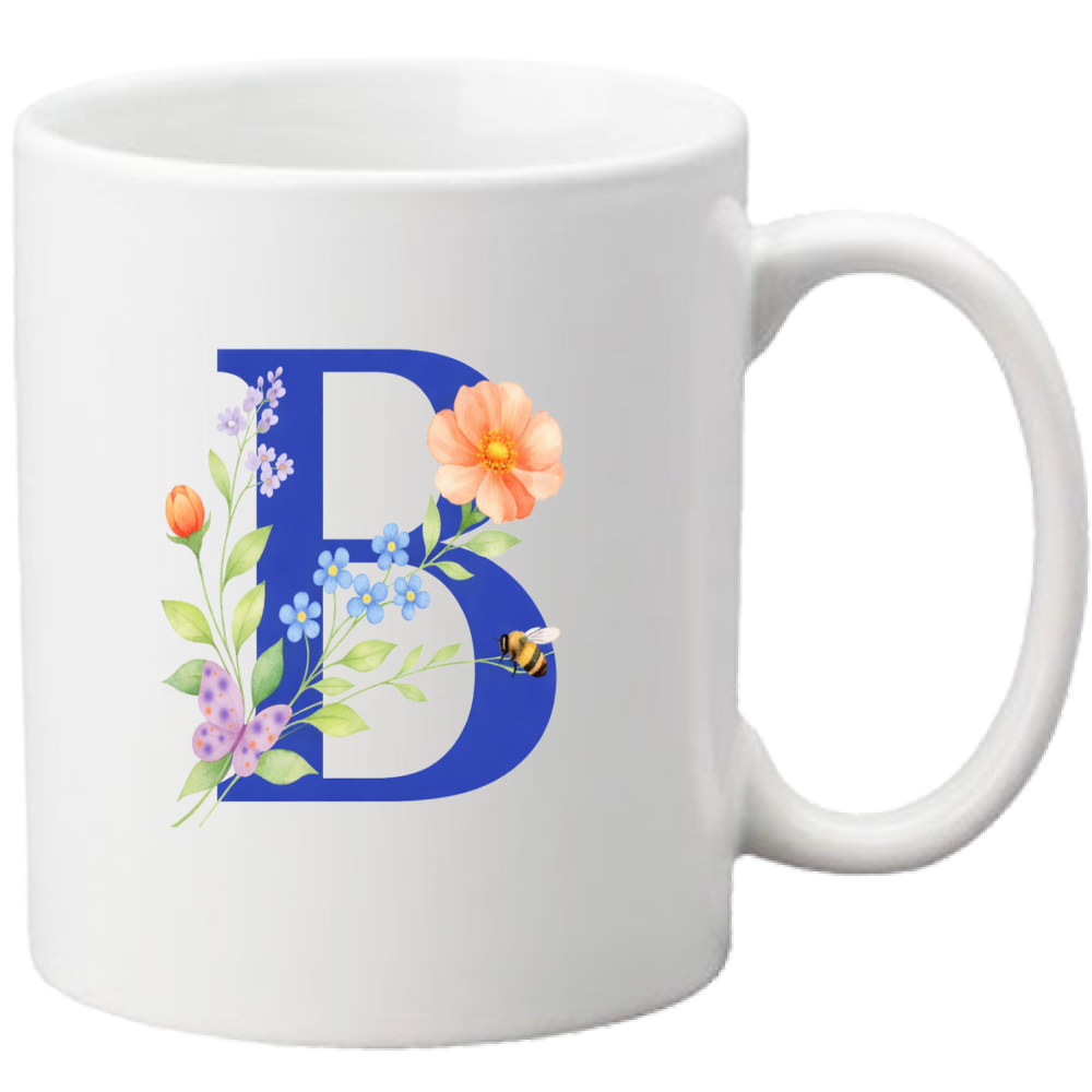 Tazza Lettera fiorita B