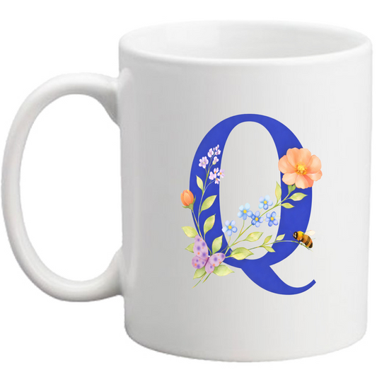 Tazza Lettera fiorita Q