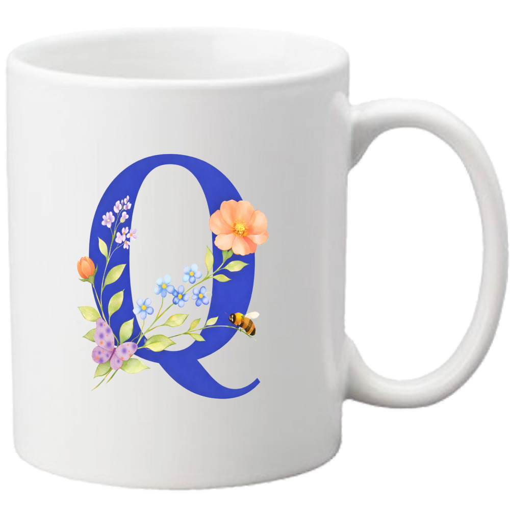 Tazza Lettera fiorita Q