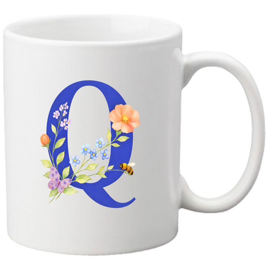 Tazza Lettera fiorita Q